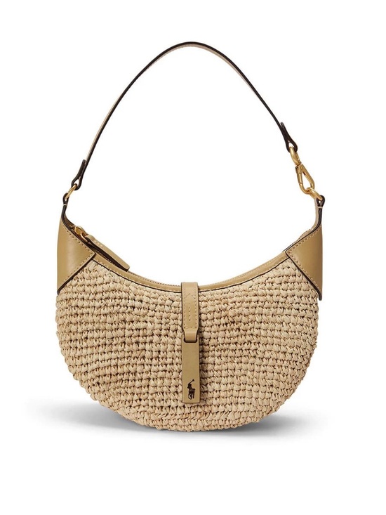 Ralph Lauren Handbags - Polo Ralph Lauren Raffia Leather Shoulder Bag